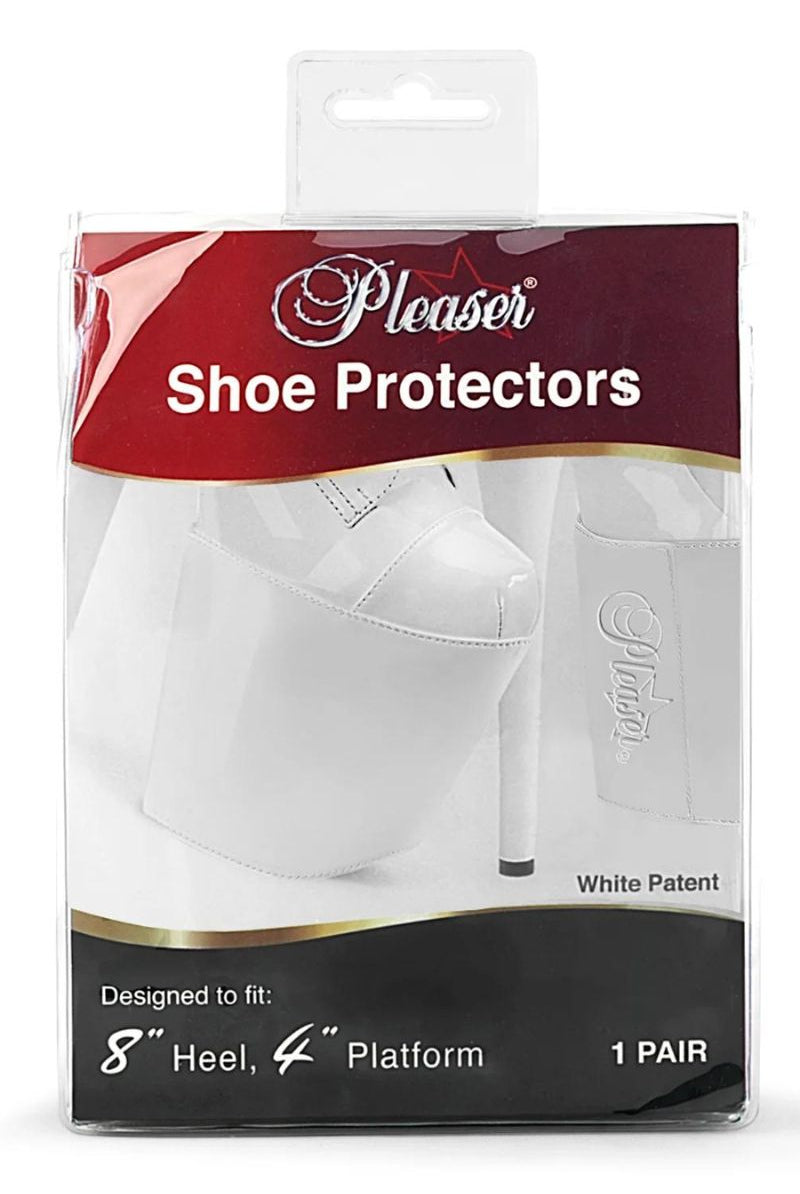 Pleaser USA Shoe Protectors 8inch - Patent White-Pleaser USA-Pole Junkie