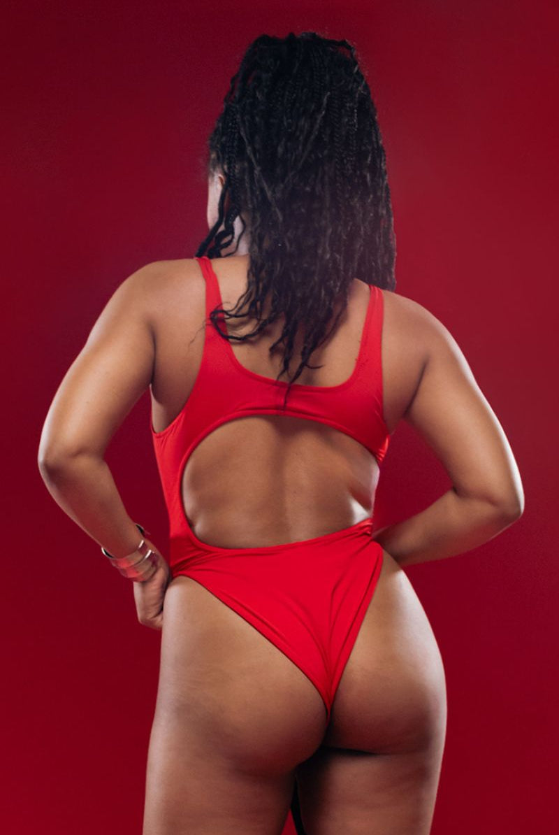 MÆD Siren Bodysuit - Red-MÆD-Pole Junkie