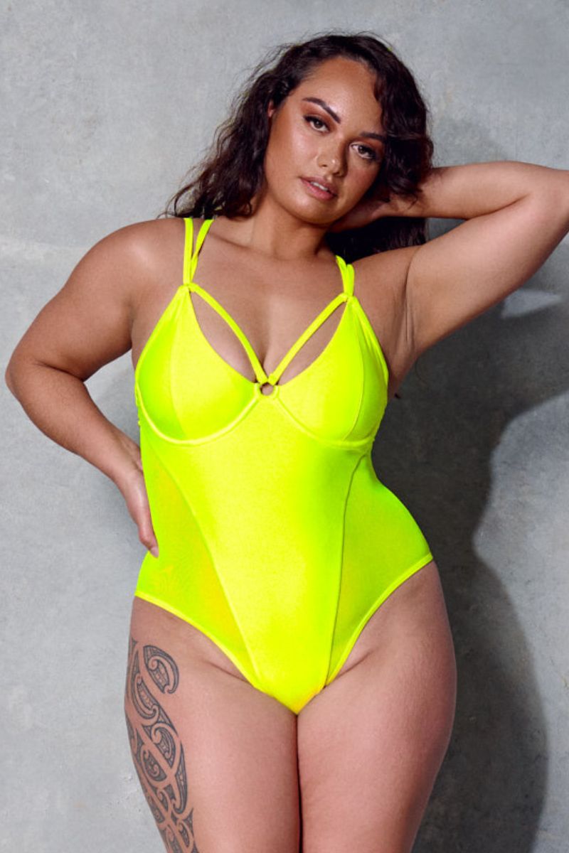 CXIX Classique Bodysuit - Neon Yellow-Creatures of XIX-Pole Junkie