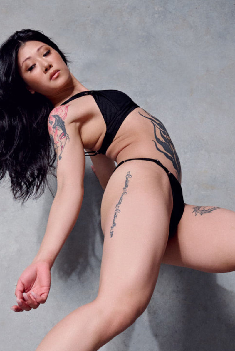 CXIX Classique Scrunch Bottoms - Black-Creatures of XIX-Pole Junkie