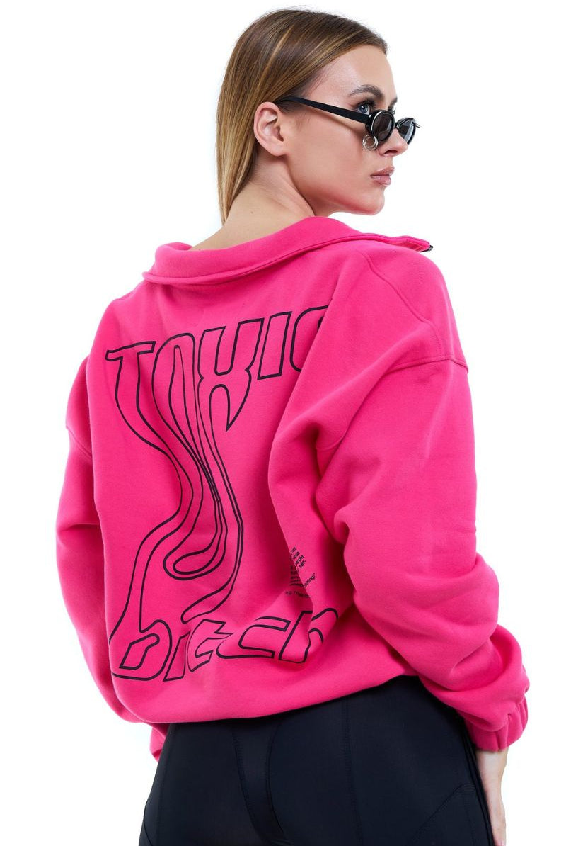 MÆD Toxic Bitch Sweatshirt - Pink-MÆD-Pole Junkie