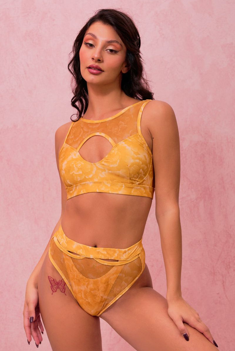 RAD Paradiso Araphel Top - Floral Oro-RAD-Pole Junkie