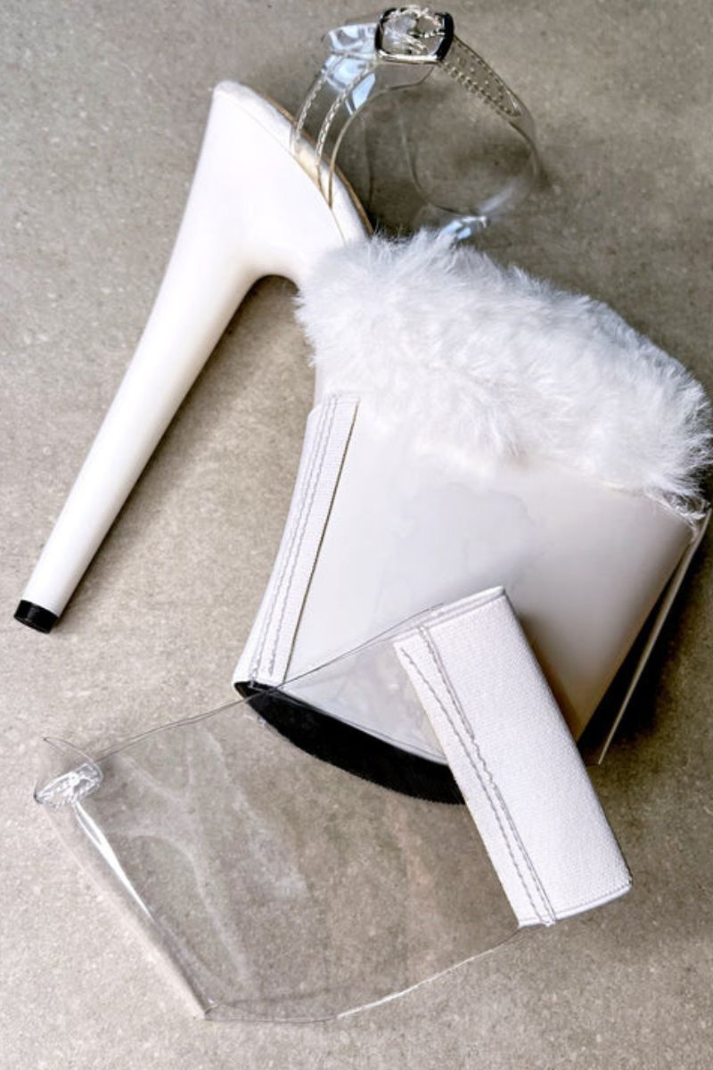 Hella Heels Stiletto Protectors - Clear & White-Hella Heels-Pole Junkie