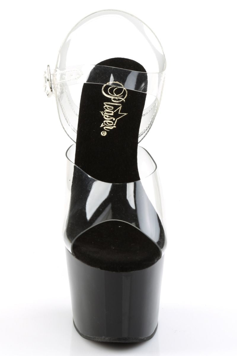 Pleaser USA Adore-708 7inch Pleasers - Black-Pleaser USA-Pole Junkie