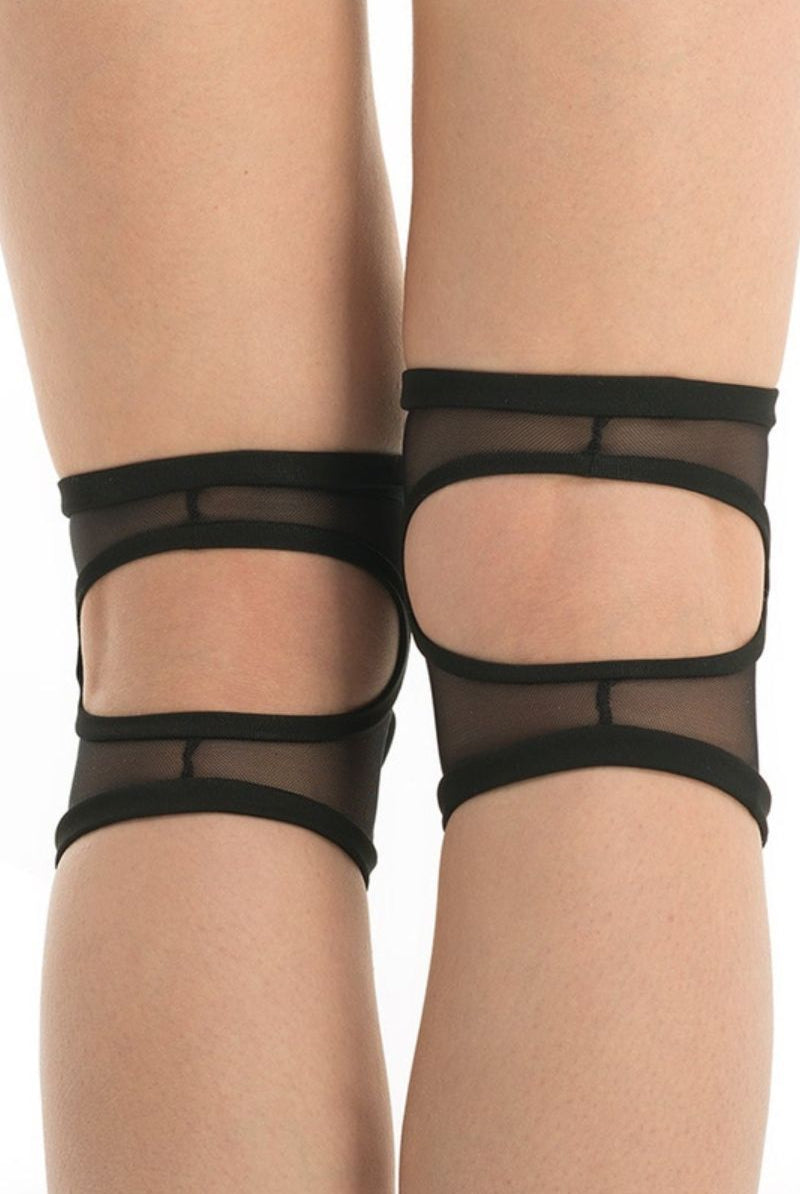 Poledancerka Mesh Kneepads - Black (with Pocket)-Poledancerka-Pole Junkie