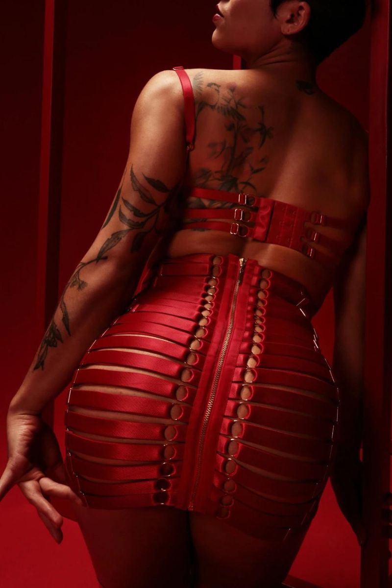 Rolling Halo Bralette - Rouge-Rolling-Pole Junkie