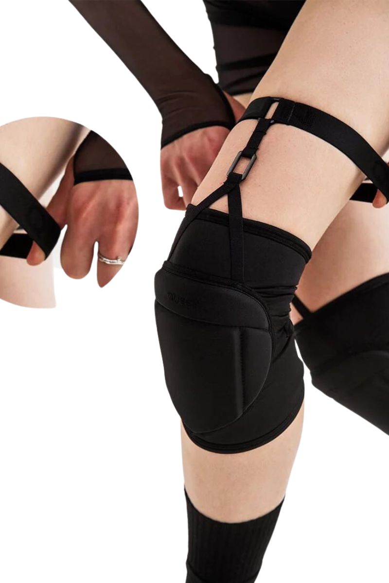 Queen Knee Pads - Black Elite-Queen Accessories-Pole Junkie