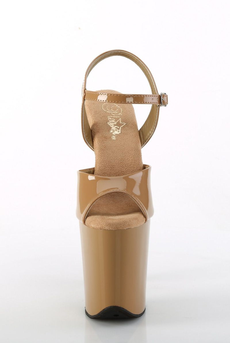 Pleaser USA Flamingo-809 8inch Pleasers - Patent Toffee-Pleaser USA-Pole Junkie