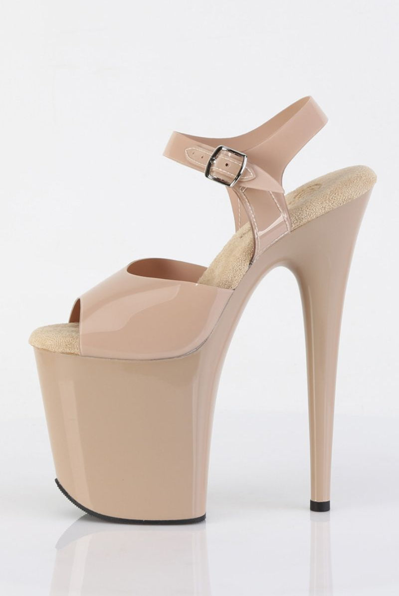 Pleaser USA Flamingo-808N Jelly-Like 8inch Pleasers - Cream-Pleaser USA-Pole Junkie