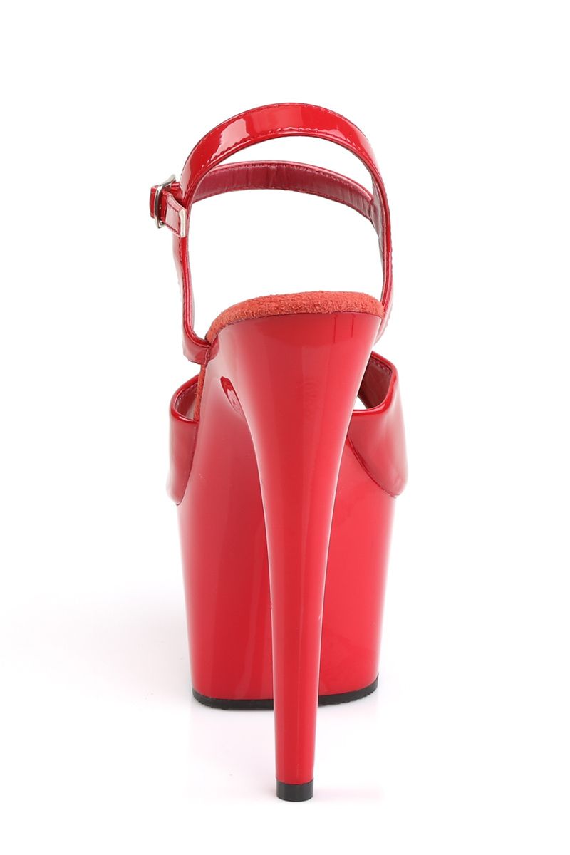 Pleaser USA Adore-709 7inch Pleasers - Patent Red-Pleaser USA-Pole Junkie