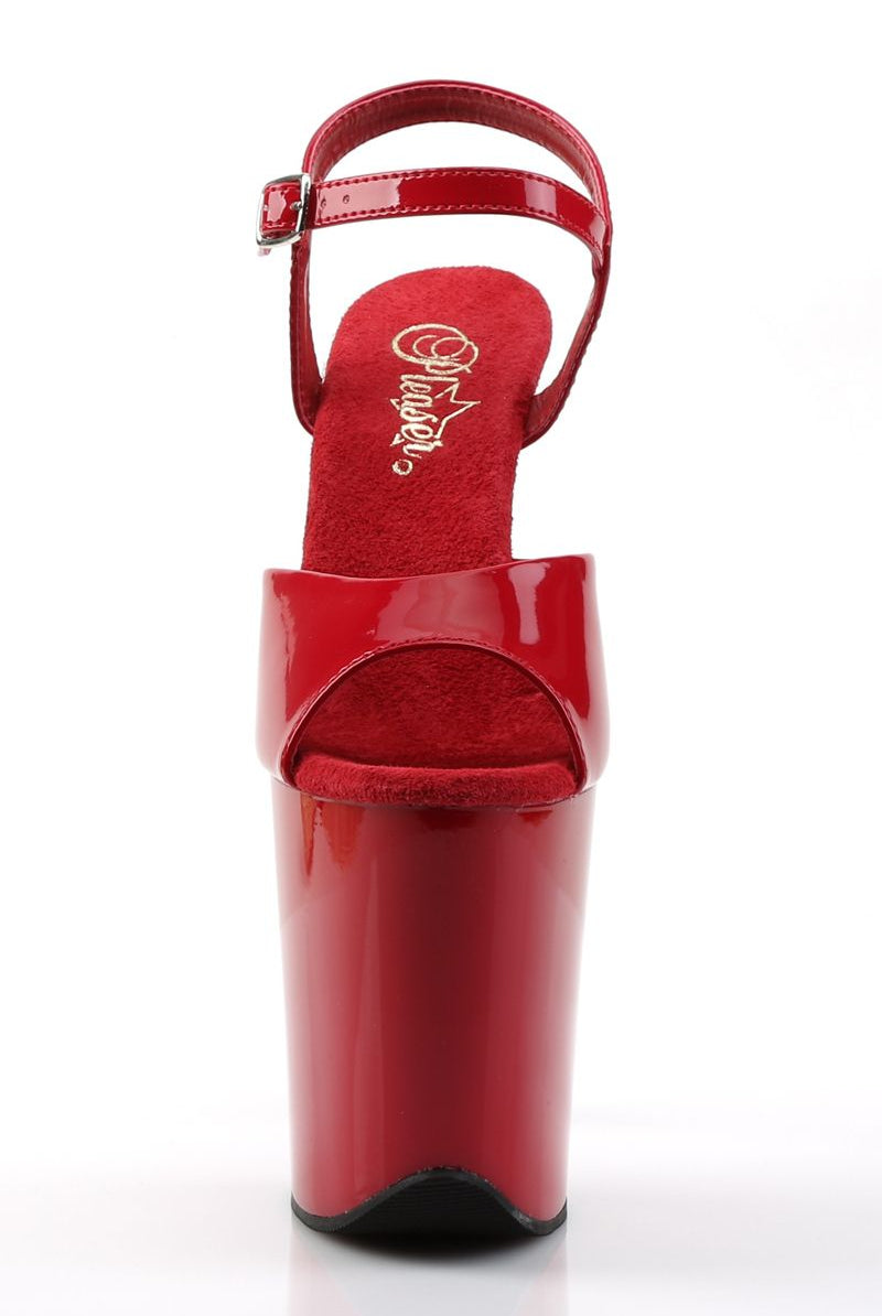 Pleaser USA Flamingo-809 8inch Pleasers - Patent Red-Pleaser USA-Pole Junkie