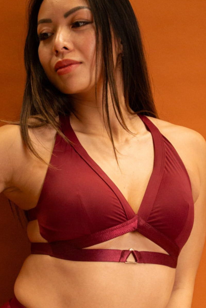 Tatiana Activewear Tokio Top - Matte Burgundy-Tatiana Activewear-Pole Junkie