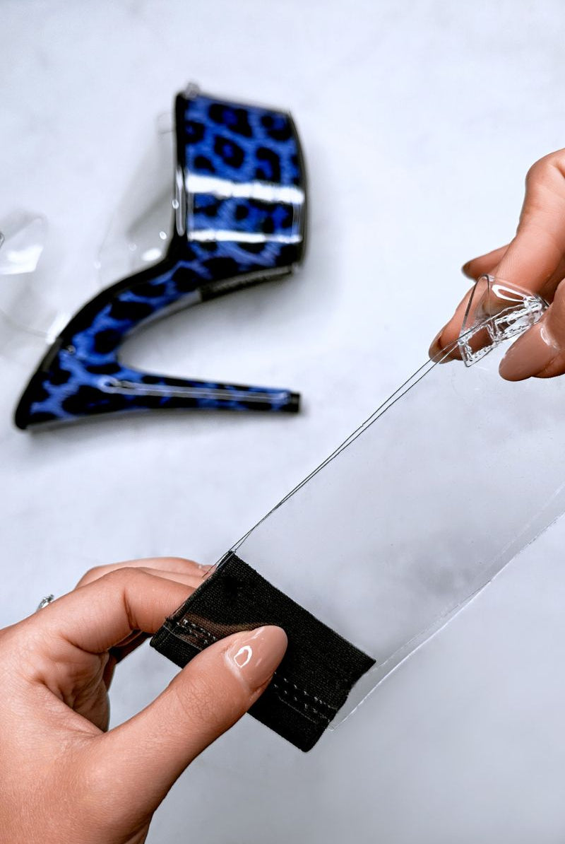 Hella Heels Stiletto Protectors - Clear & Black-Hella Heels-Pole Junkie