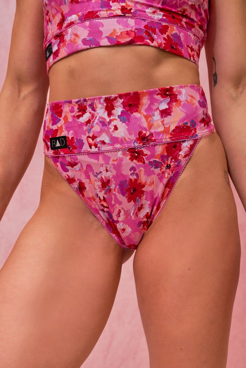 RAD Paradiso Melita Bottoms - Pink Floral-RAD-Pole Junkie