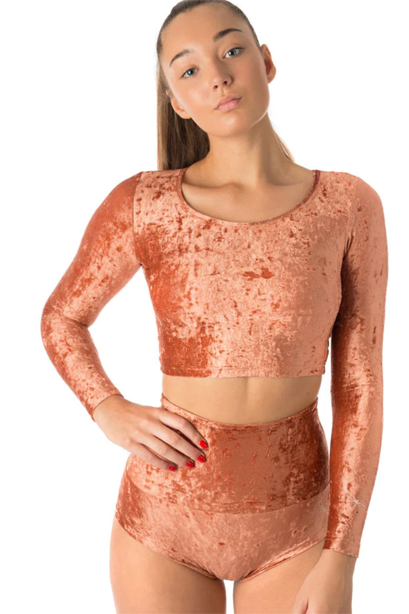 Dragonfly Pavi Crop Top - Velvet Bronze-Dragonfly-Pole Junkie