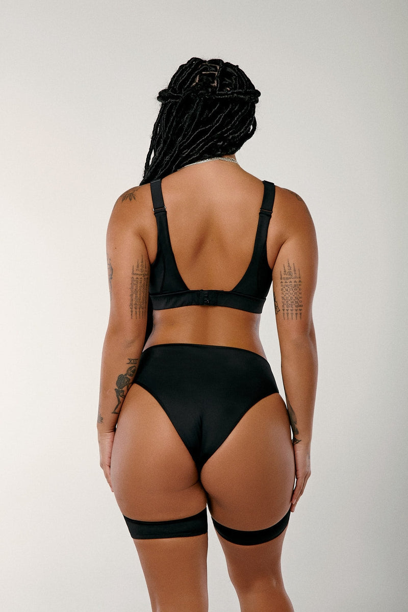 CXIX Dopamine Illusion Sports Bra - Black-Creatures of XIX-Pole Junkie