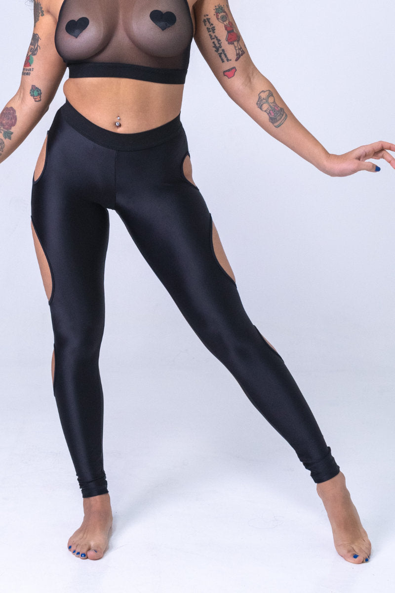 Sorte Hard to Handle Leggings - Black-Sorte-Pole Junkie