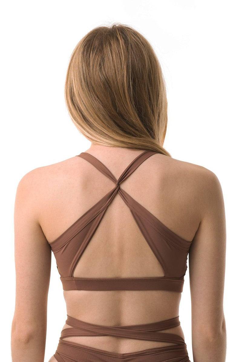 Poledancerka Cross Wrap Top - Nude 02-Poledancerka-Pole Junkie