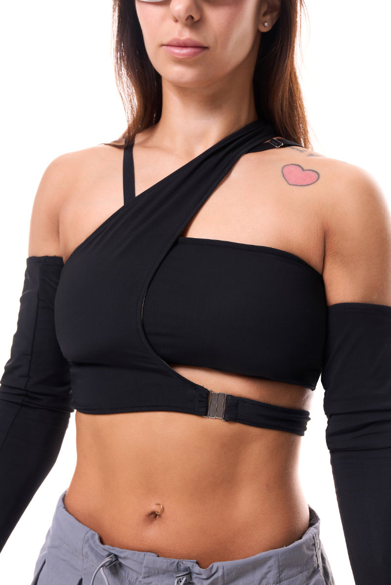 MÆD Kitana Top - Matte Black-MÆD-Pole Junkie