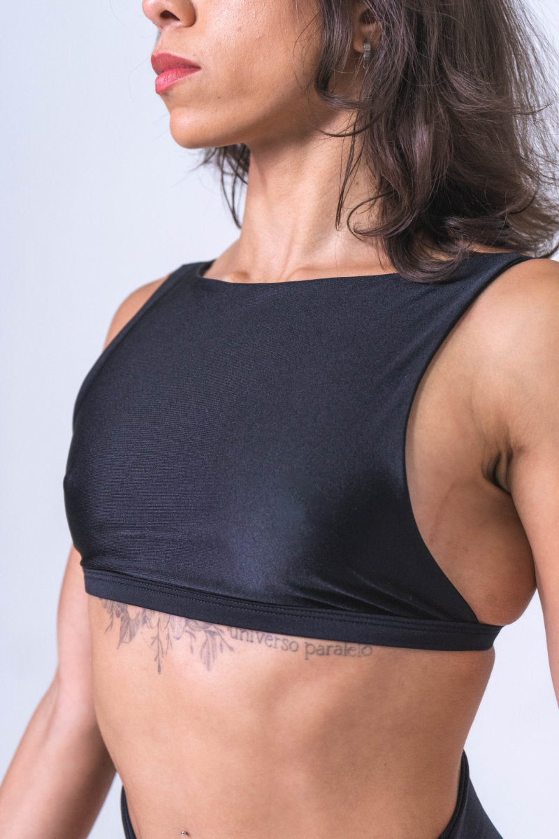 Sorte Serpent Top - Black-Sorte-Pole Junkie