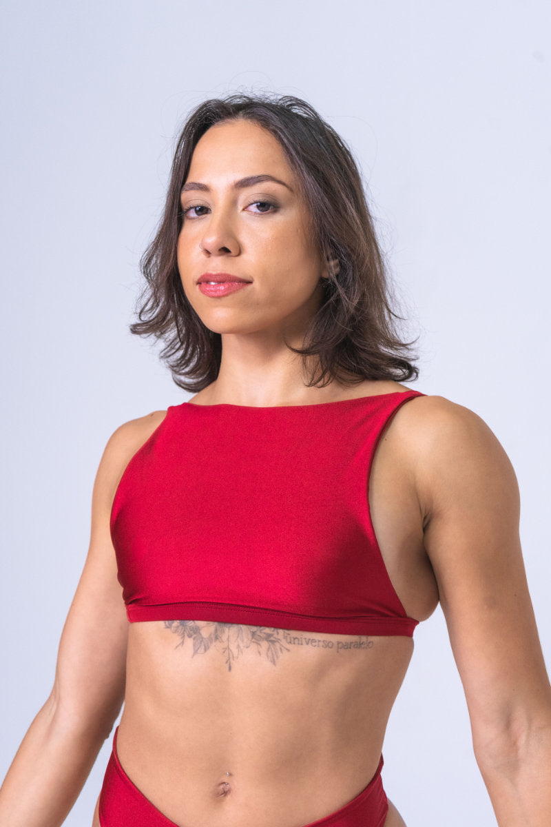 Sorte Serpent Top - Poppy Red-Sorte-Pole Junkie