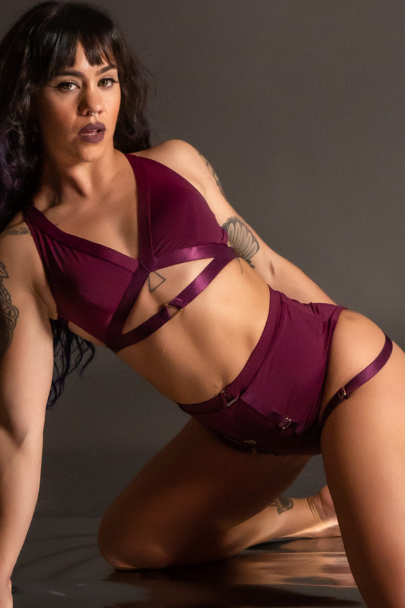 Tatiana Activewear Tokio Top - Wine-Tatiana Activewear-Pole Junkie