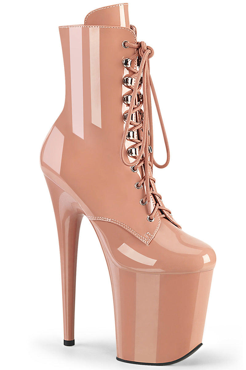 Pleaser USA Flamingo-1020 8inch Pleaser Boots - Patent Blush