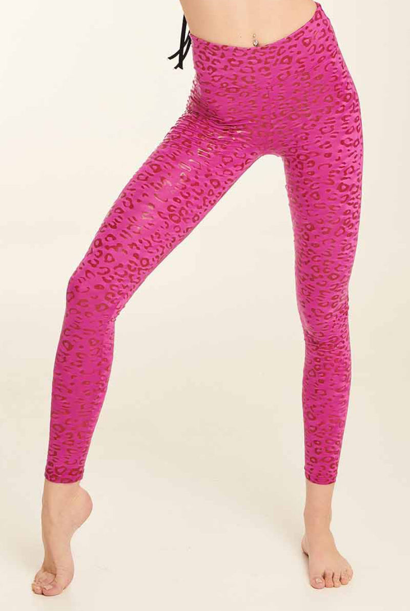 Paradise Chick Superhero Series Sticky High Waist Leggings - Ruby Leopard-Paradise Chick-Pole Junkie