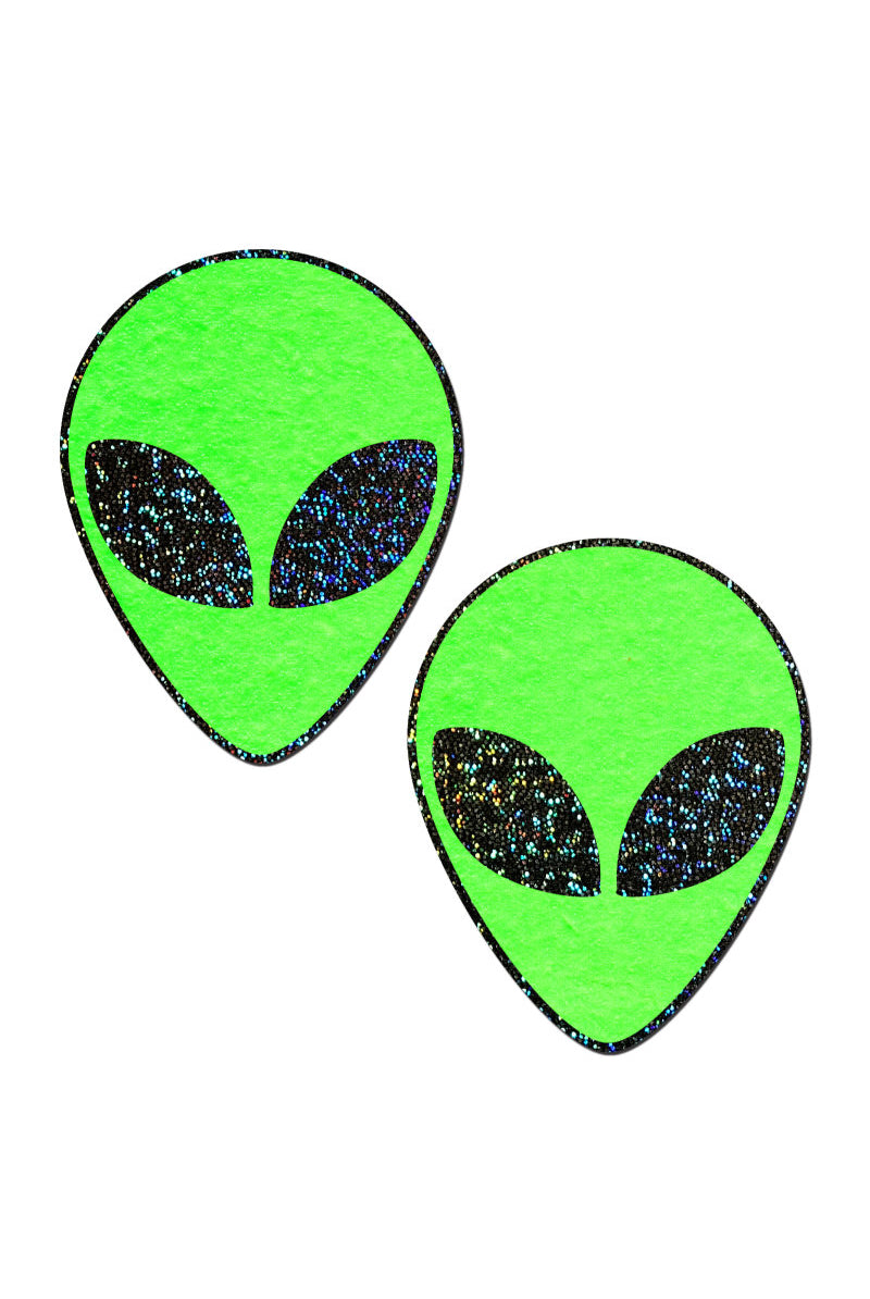 Pastease Alien Nipple Pasties - Glow in the Dark-Pastease-Pole Junkie