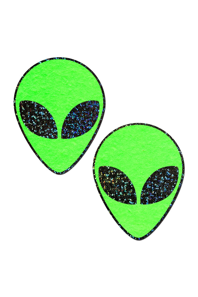 Pastease Alien Nipple Pasties - Glow in the Dark-Pastease-Pole Junkie