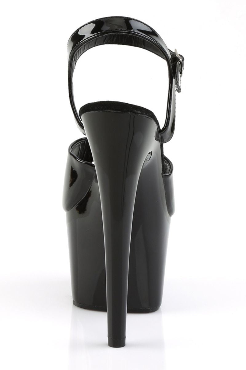 Pleaser USA Adore-709 7inch Pleasers - Patent Black-Pleaser USA-Pole Junkie