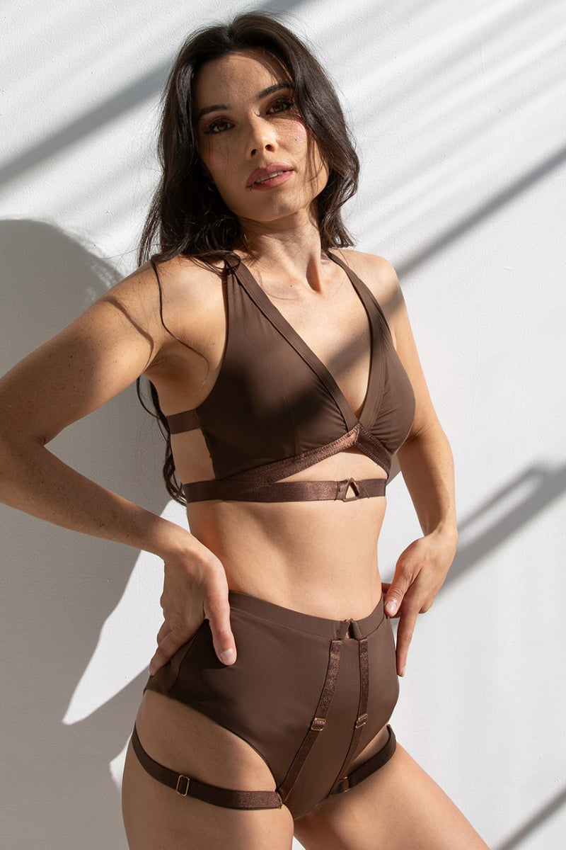 Tatiana Activewear Tokio Shorts - Matte Brown