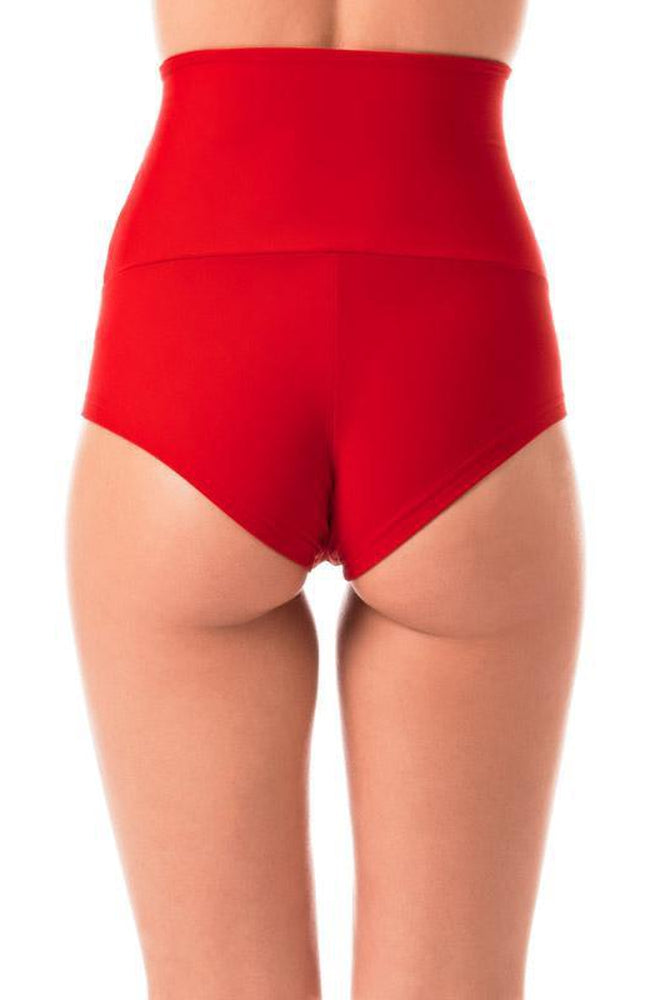 Dragonfly Betty High-Waisted Shorts - Red-Dragonfly-Pole Junkie