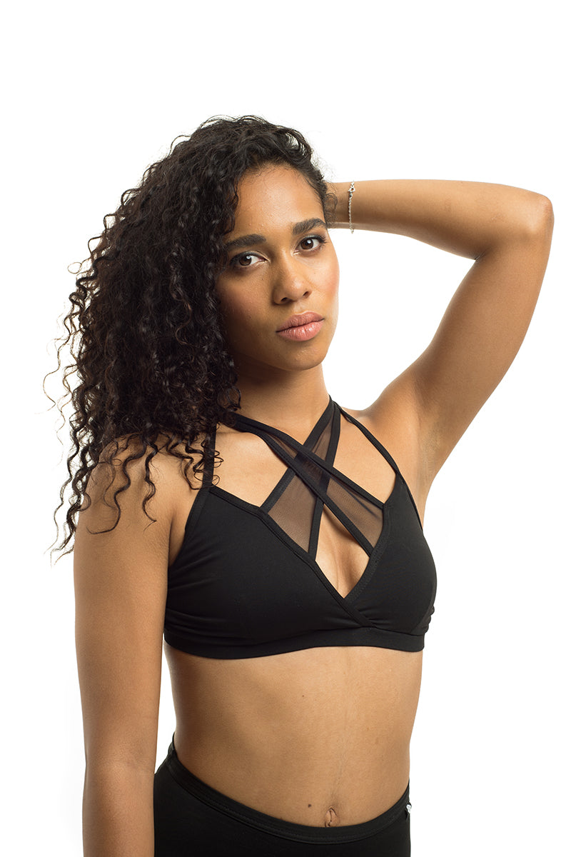 Poledancerka X-Front Top - Black-Poledancerka-Pole Junkie