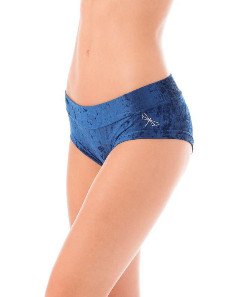 Dragonfly Hot Pants - Velvet Blue-Dragonfly-Pole Junkie