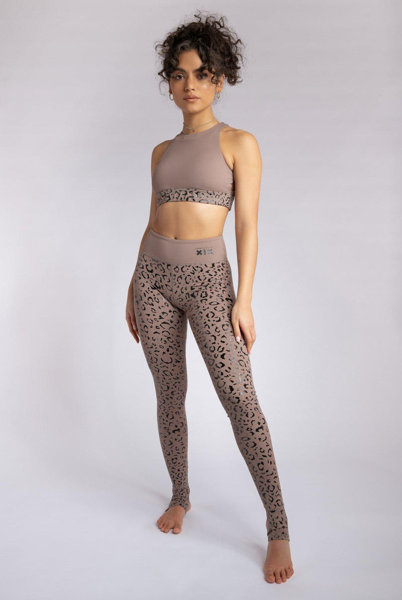 CXIX Gecko Grip Leggings - Dusky Leopard-Creatures of XIX-Pole Junkie