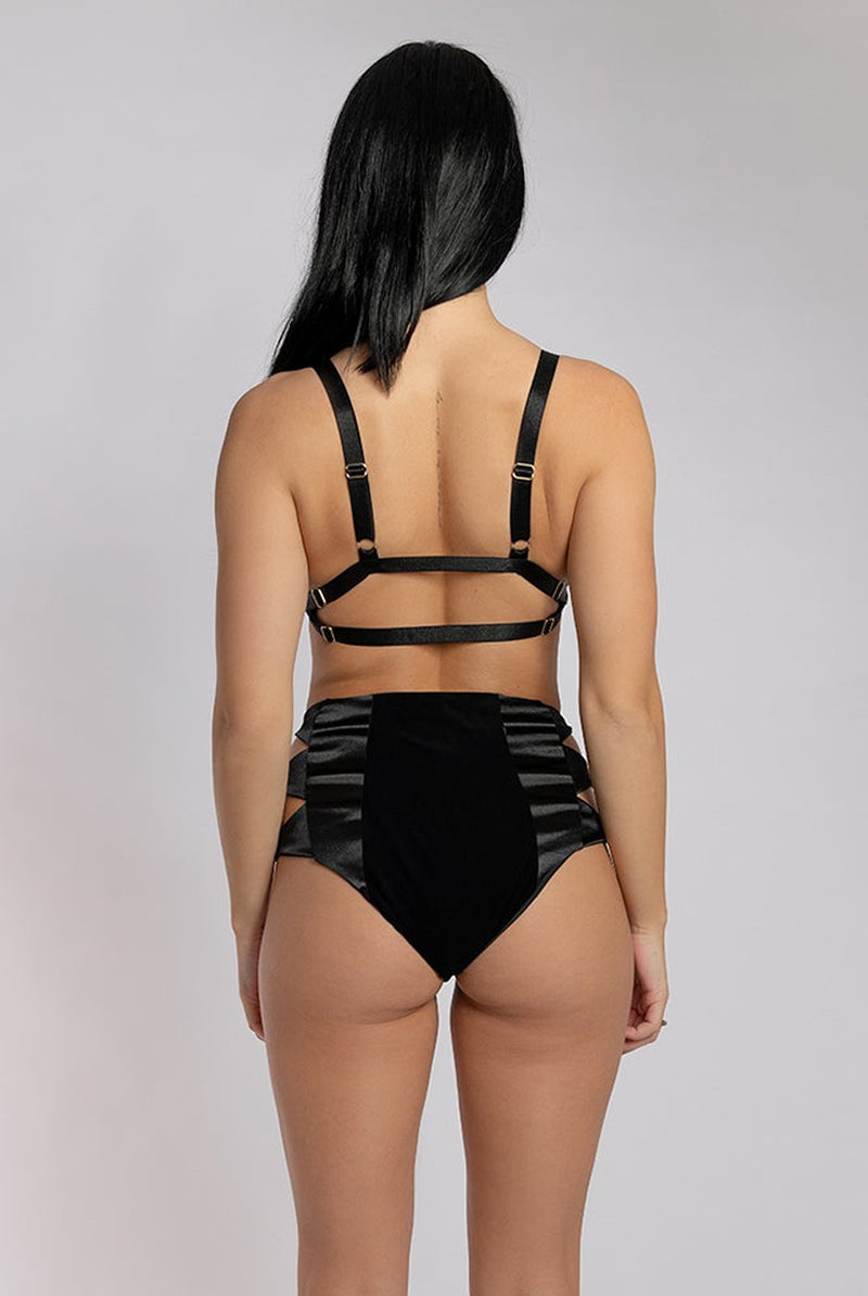 CXIX Aphrodite High Waist Bottoms - Black-Creatures of XIX-Pole Junkie