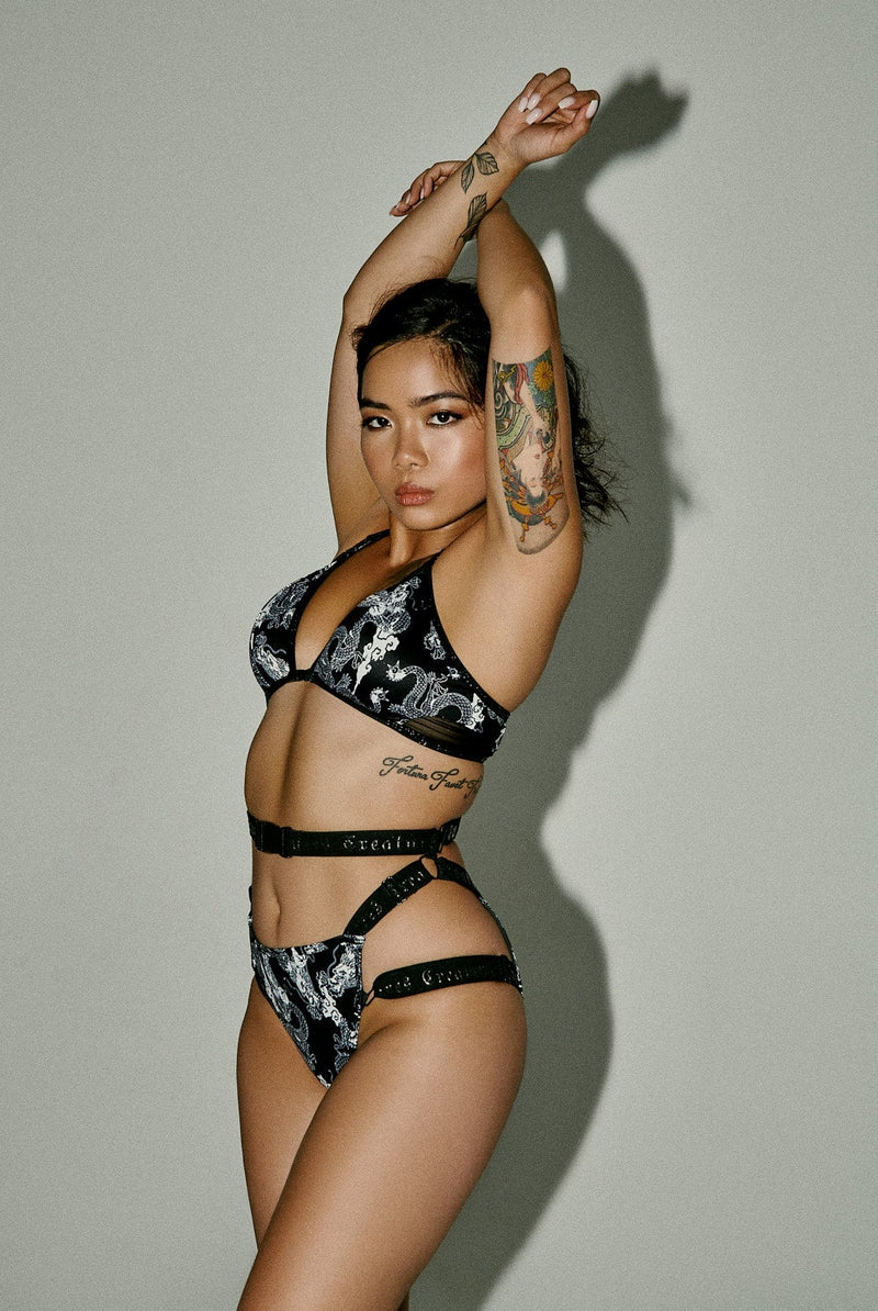 CXIX Buckle Up Triangle Top - Dragon-Creatures of XIX-Pole Junkie