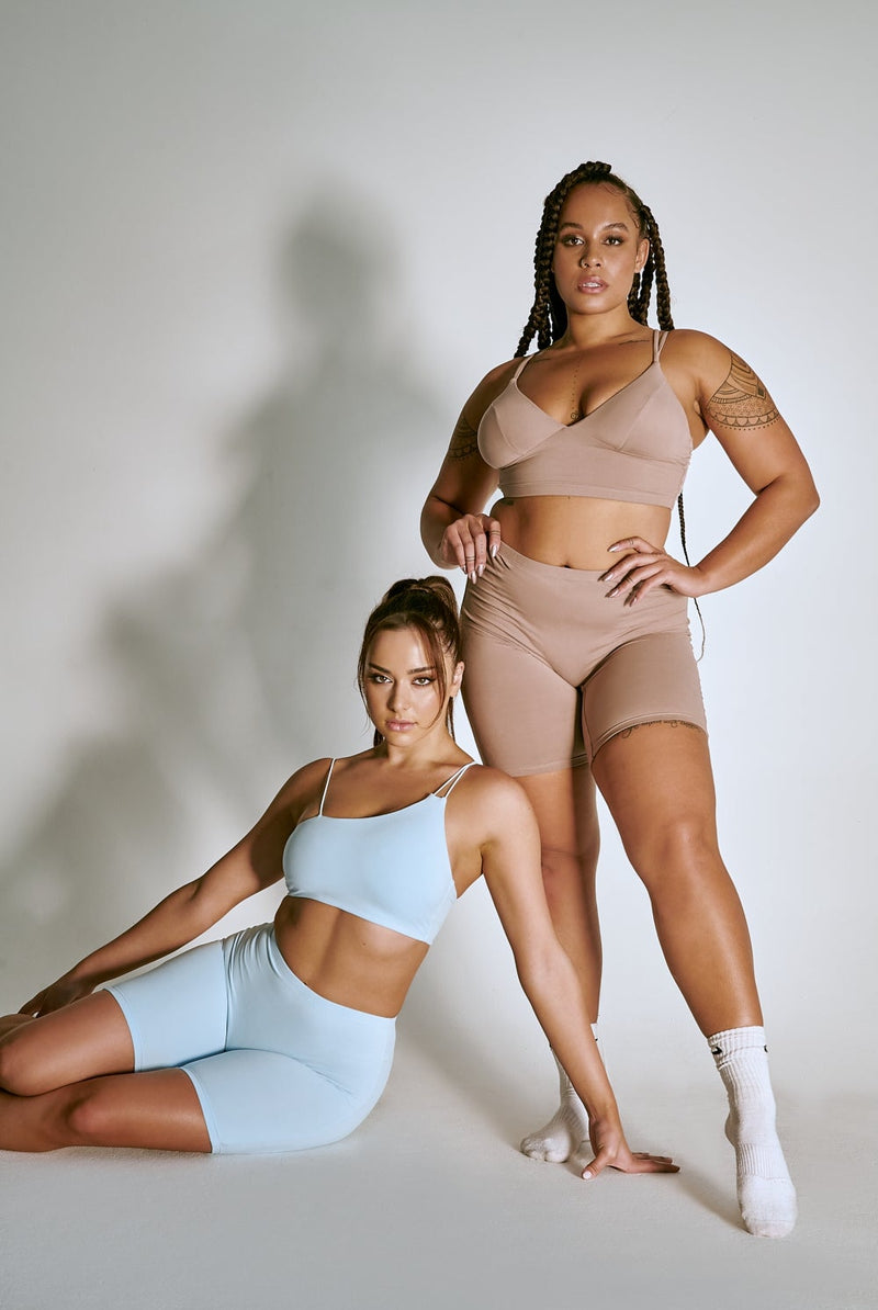 CXIX LuxLounge One Shoulder Illusion Top - Baby Blue-Creatures of XIX-Pole Junkie