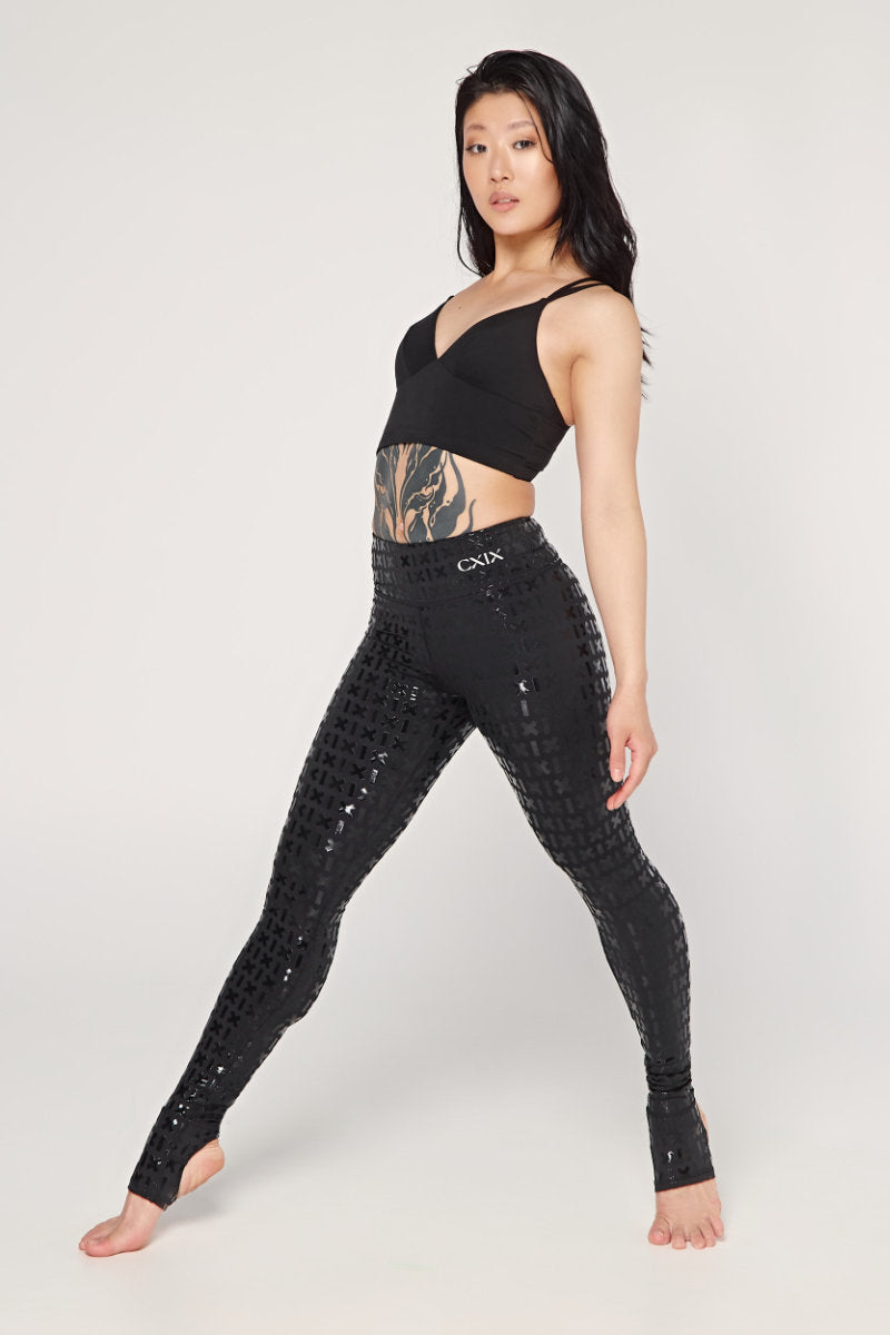 CXIX Gecko Grip Leggings with Grippy Waistband - Black-Creatures of XIX-Pole Junkie