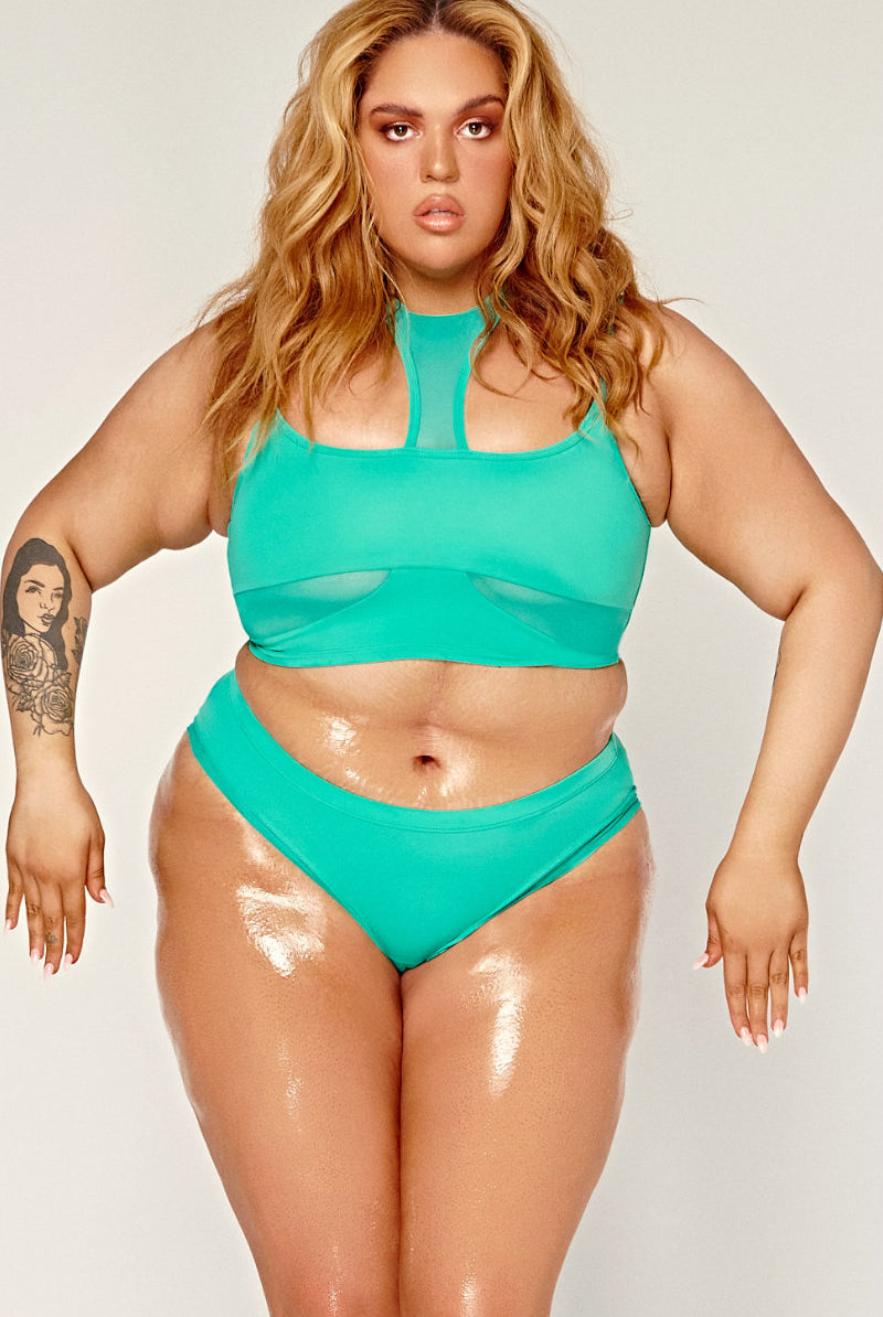 CXIX Dollhaus Choker Top - Aqua-Creatures of XIX-Pole Junkie