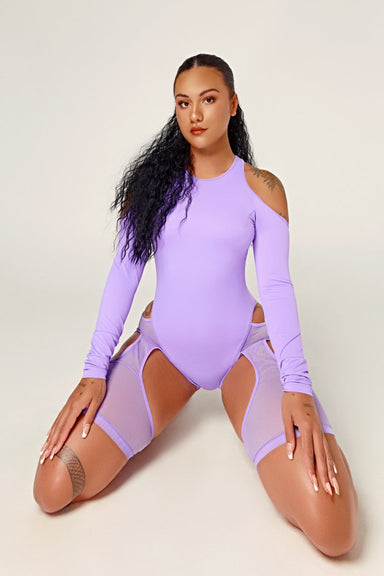 CXIX Dollhaus Mesh Bodysuit - Purple-Creatures of XIX-Pole Junkie