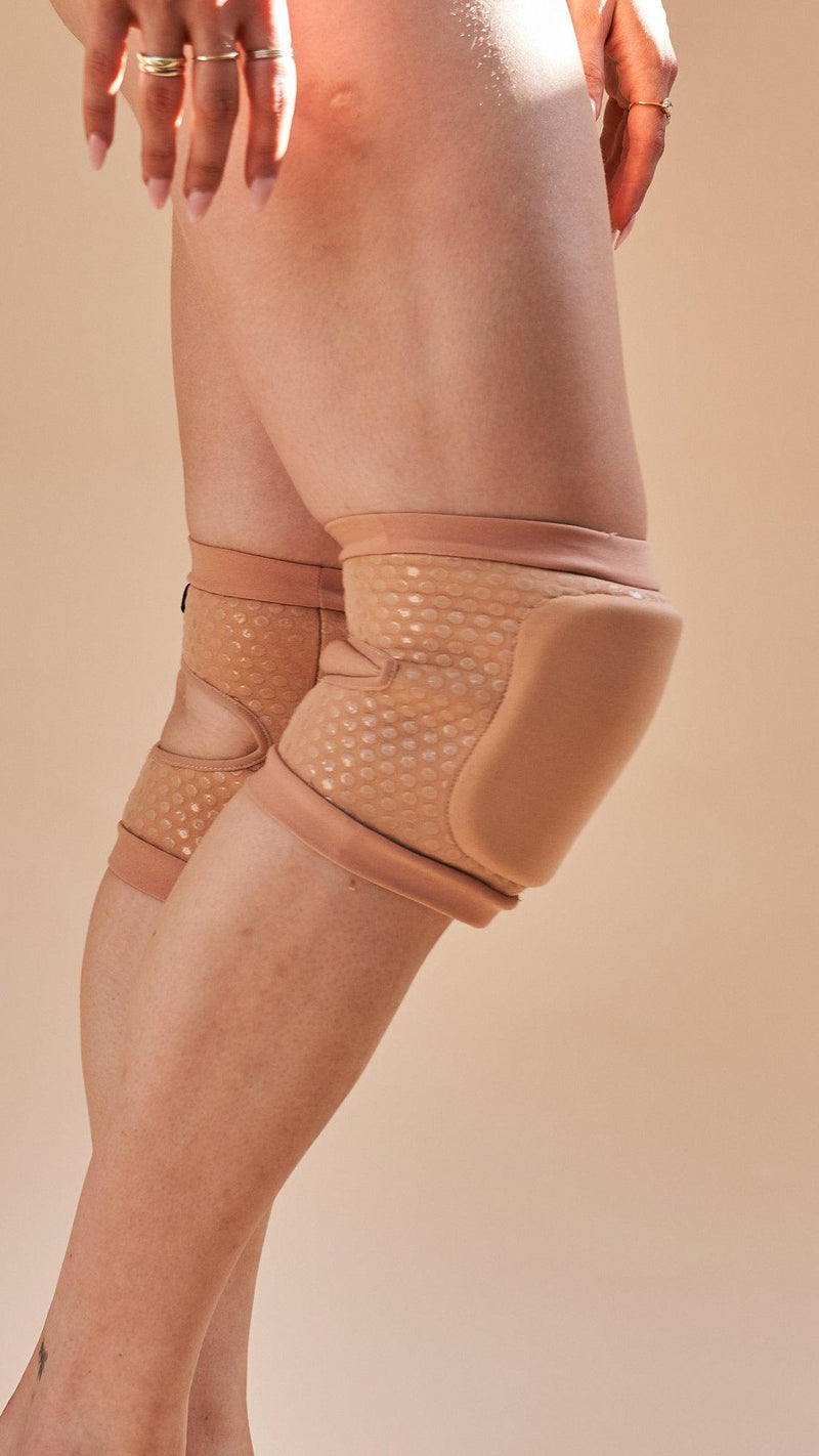 Lunalae Sticky Slim Look Kneepads - Sand-Lunalae-Pole Junkie