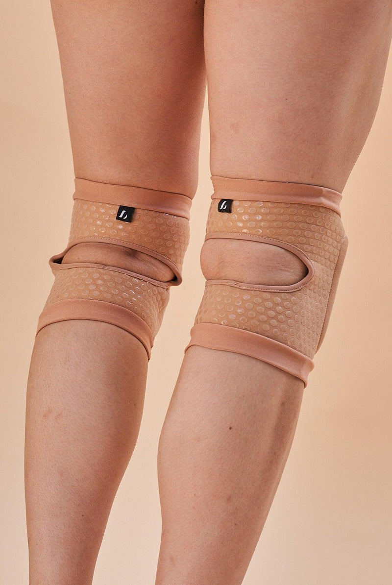 Lunalae Sticky Slim Look Kneepads - Sand-Lunalae-Pole Junkie