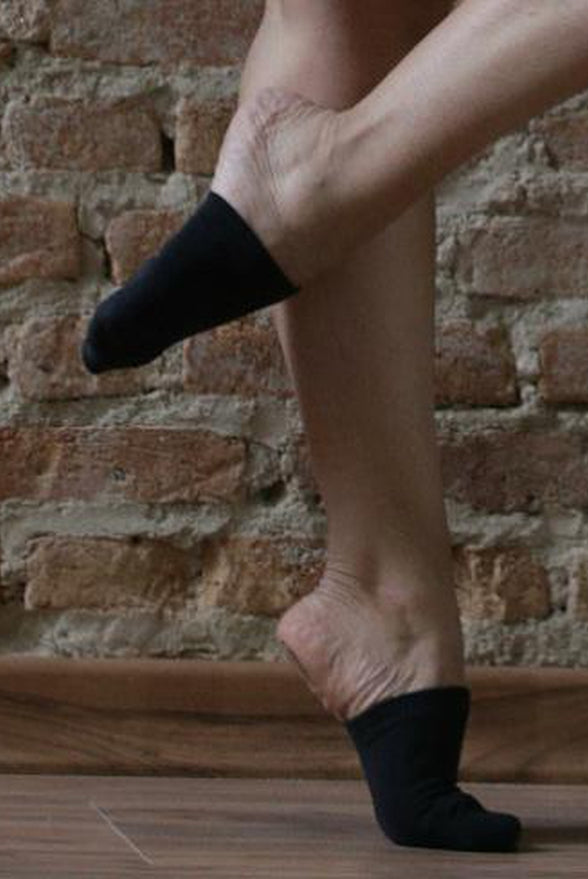 Rolling Contemporary Dance Socks - Black-Rolling-Pole Junkie
