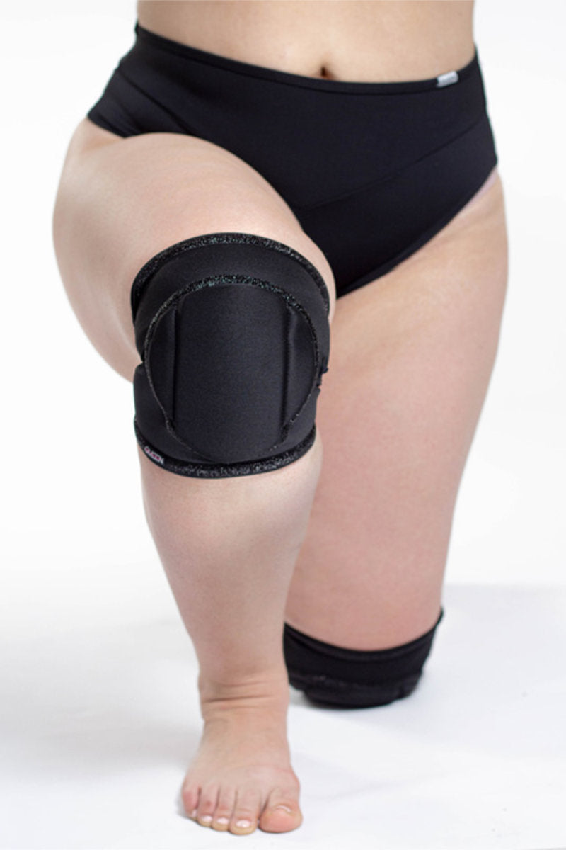 Queen Kneepads - Black Sparkle-Queen Accessories-Pole Junkie