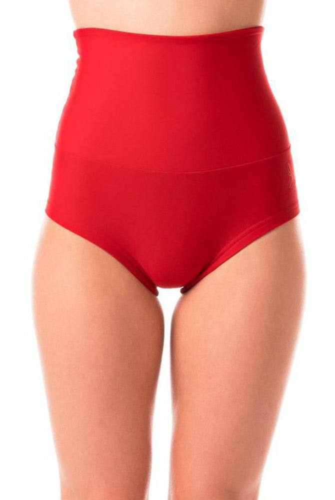 Dragonfly Betty High-Waisted Shorts - Red-Dragonfly-Pole Junkie