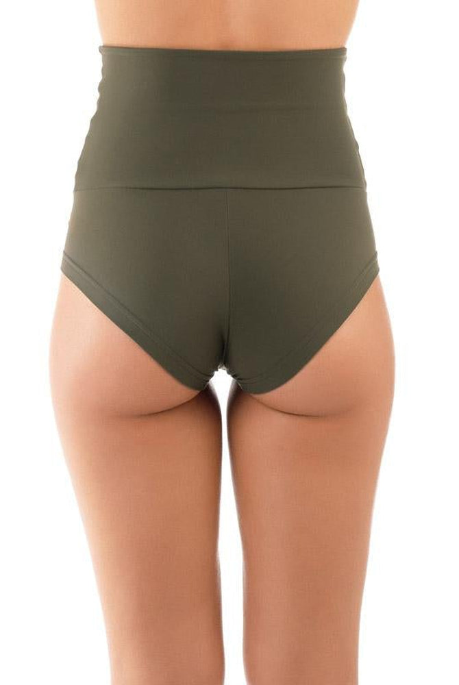 Dragonfly Betty High-Waisted Shorts - Khaki-Dragonfly-Pole Junkie