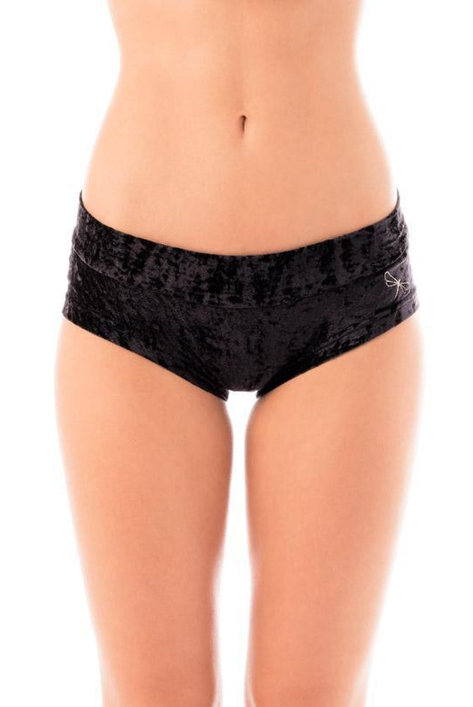 Dragonfly Hot Pants - Velvet Black-Dragonfly-Pole Junkie