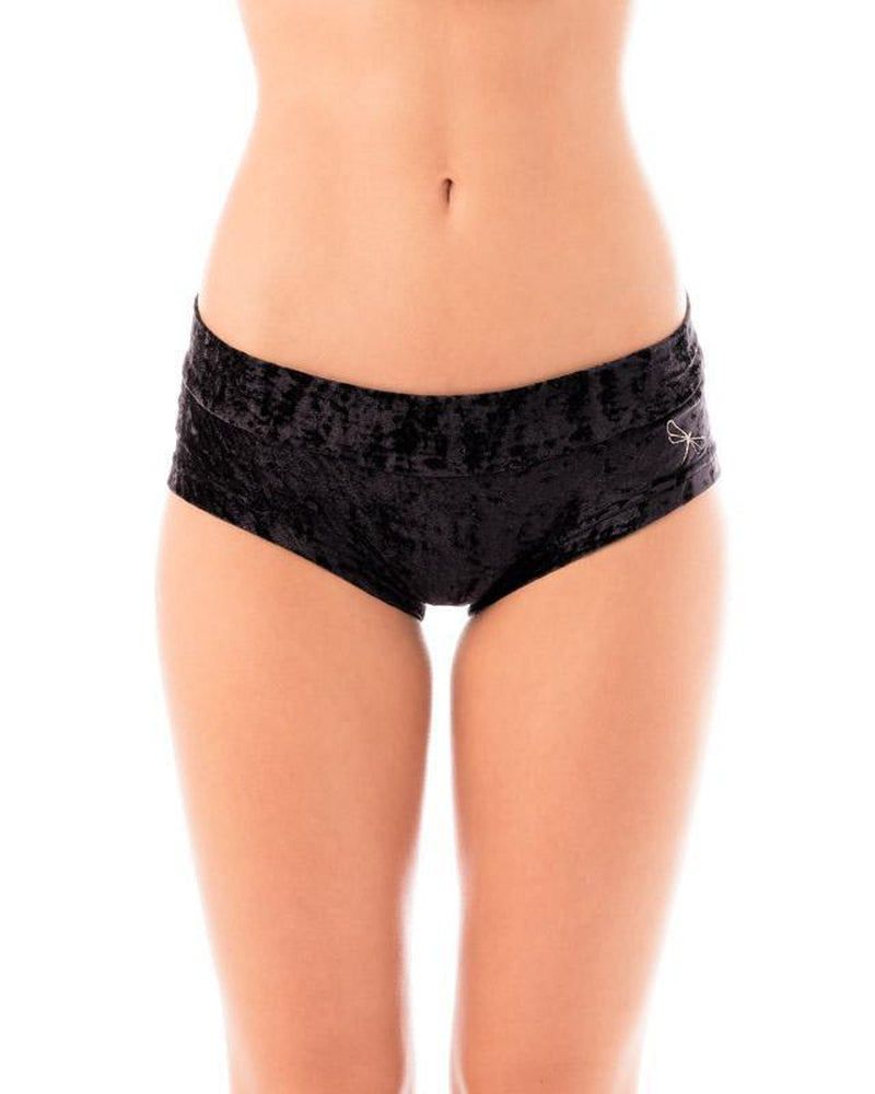 Dragonfly Hot Pants - Velvet Black-Dragonfly-Pole Junkie
